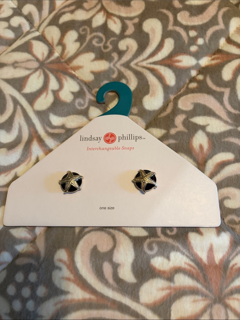 lindsay phillips Black and Gold Star Interchangeable Snaps